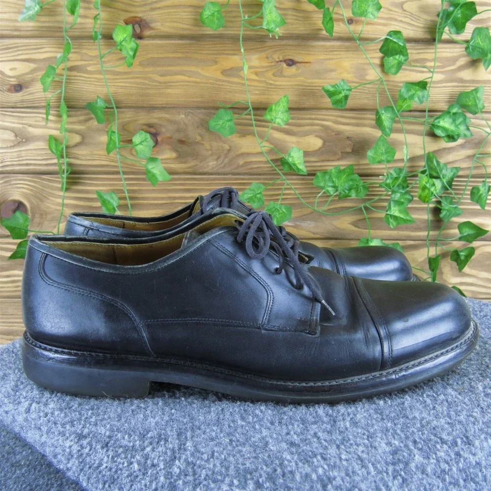 Cole Haan Men's Toe‎ Cap Derby Oxfords Black Leather Size 12 Medium  Used 2025
